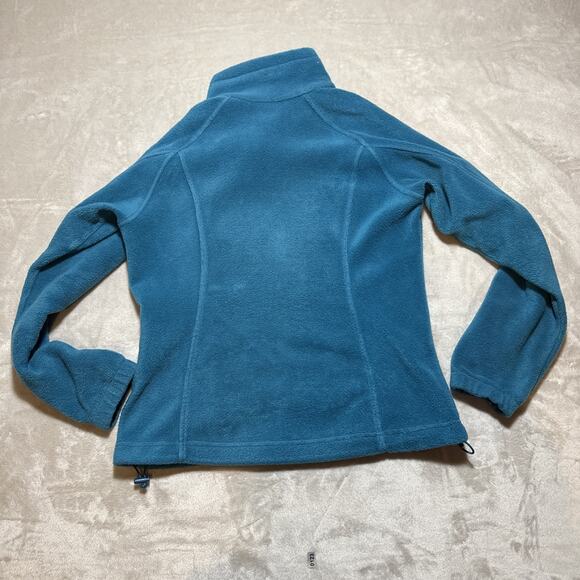 Columbia Jacket Women’s Size Medium Blue Full Zip Pocket Fleece Mock Neck - Picture 8 of 10